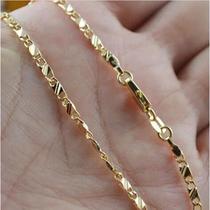 Colar De Ouro 18K Para Mulheres E Homens, Tamanho Ajustável De 16 a 30 Polegadas, Joia De Moda