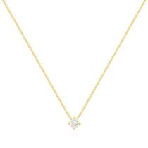 Colar de Ouro 18k Ponto de Luz com 7 Pontos de Diamantes
