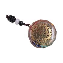 Colar De Pedra Natural De Cascalho Com Resina Orgone, Joia De Proteção Energética E Cura