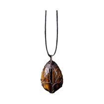 Colar De Pedras Preciosas Chakra Árvore Da Vida Cristal Energia Cura Pingente Artesanal Para