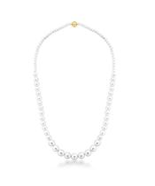 Colar de pérola shell decrescentes banhado a ouro