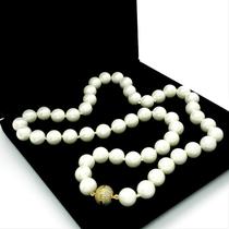 Colar De Pérolas 12mm 75cm Fecho Cravejado Zirconias Banho De Ouro 18k 4741