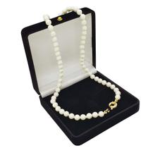 Colar De Pérolas 8mm 45cm Banho De Ouro 4490