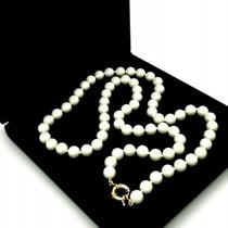 Colar De Pérolas 8mm 60cm Banho De Ouro 18k 4562 Colar De Pérolas 8mm 60cm Banho De Ouro 18k 4562