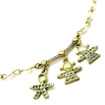 Colar de Pérolas Amor De Mãe Banho De Ouro 1287 Colar de Pérolas Amor De Mãe Banho De Ouro 1287
