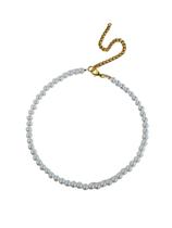 Colar de pérolas choker de pérolas clássico delicado banhado