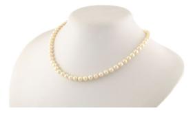 Colar De Pérolas Naturais 6 Mm 45 Cm Fecho Ouro 18k 750 Amarelo Colar De Pérolas Naturais 6 Mm 45 Cm Fecho Ouro 18k 750 Amarelo