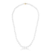 Colar de pérolas shell banhado a ouro - 45 cm com fecho imã