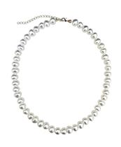 Colar de pérolas sintéticas banhado a ouro - 38 cm + 7 cm extensor