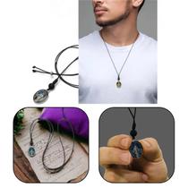 Colar de pescoço nossa senhora das graças masculino no cordão niquel