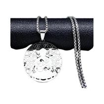 Colar De Pingente Árvore Da Vida Em Aço Inoxidável Para Meditação Budista Feminina E Yoga