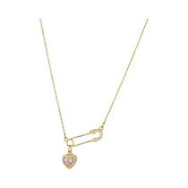 Colar De Pingente De Cobre Estilo Luxo Leve Com Corrente De Aço Inoxidável