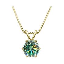 Colar De Pingente De Diamante Moissanite Em Prata Esterlina 925 Para Mulheres, 1ct, Presente Para