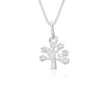 Colar de Prata 925 Árvore da Vida Cravejada