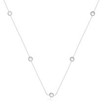 Colar de Prata 925 Choker Zircônias 40cm