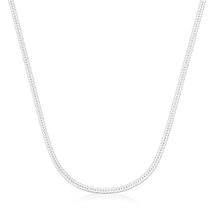 Colar De Prata 925 Feminino Gargantilha Laminado 45cm