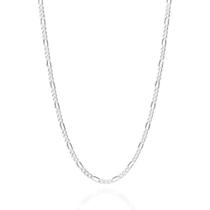 Colar de prata 925 fina unissex rommanel groumet 50 cm 830071 Colar de prata 925 fina unissex rommanel groumet 50 cm 830071