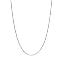 Colar de prata 925 fina unissex rommanel groumet diamantado 60 cm 830055