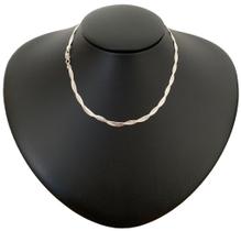 Colar de Prata 925 Legítimo Feminino Trançado 2 Fios 45cm Colar de Prata 925 Legítimo Feminino Trançado 2 Fios 45cm