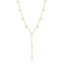 Colar de prata 925 ou banhado ouro 3x 24k 18k e 22k feminino gravata português zircônias gotas rommanel 532176 330008 Colar de prata 925 ou banhado ouro 3x 24k 18k e 22k feminino gravata português zircônias gotas rommanel 532176 330008