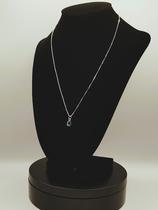 COLAR DE PRATA 925 PONTO DE LUZ GOTA AZUL 45cm COLAR DE PRATA 925 PONTO DE LUZ GOTA AZUL 45cm