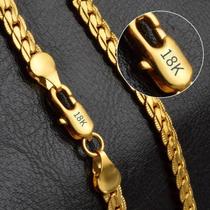 Colar de Prata Banhado a Ouro 6mm - 8, 18, 20 e 24 Polegadas - Unissex