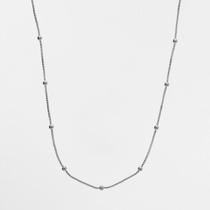 Colar de Prata Bolinha 2.0mm 33cm extensor 40cm