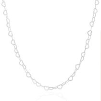 Colar de Prata Choker Corações