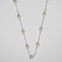 Colar de Prata Coleção Wishes Pérolas 32cm com 8cm de extensor