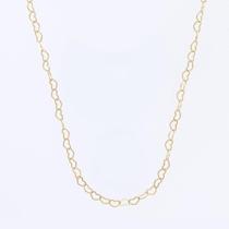 Colar de Prata Corações Entrelaçados Revestido com Ouro 18k 45cm