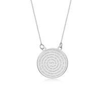 Colar de Prata Medalha Oração Pai Nosso