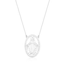 Colar de Prata Nossa Senhora das Graças Médio Colar de Prata Nossa Senhora das Graças Médio