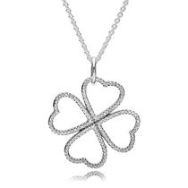 Colar de Prata Pétalas Do Amor Trevo Colar de Prata Pétalas Do Amor Trevo