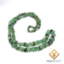 Colar de Quartzo Verde Fio de Cascalho de Pedra Natural Colar de Quartzo Verde Fio de Cascalho de Pedra Natural