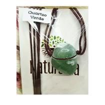 Colar de Quartzo Verde Pedra rolada (Perfumeira p/ Aromaterapia ou Difusor Pessoal) - Naturezza