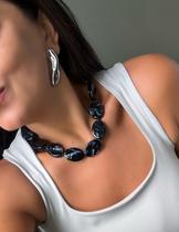 Colar De Resina Placa Mesclado Colar De Resina Placa Mesclado