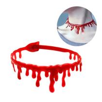 Colar de Sangue Artificial Vampiro Silicone Halloween Carnaval Colar de Sangue Artificial Vampiro Silicone Halloween Carnaval