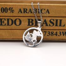 Colar de São Jorge Guerreiro Aço Prata Prateado antialérgico não escurece pode molhar