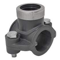 Colar de Tomada PP Reforçado Inox para Tubulação NPT 1" X 3/4" - Aqua Plastic