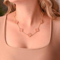 Colar de Trevos Folheado a Ouro 18k