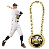 Colar de troféus: corrente de beisebol, medalha MVP, prêmio de 15 cm Colar de troféus: corrente de beisebol, medalha MVP, prêmio de 15 cm