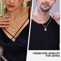 Colar de urna de ampulheta para mulheres homens de aço inoxidável/18k go