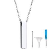 Colar de urna de joias de cremação para cinzas com design de barra vertical - GOLDCHIC JEWELRY