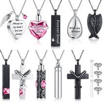 Colar de urna Jexine Jewelry Cremation Jewelry, 10 peças para cinzas masculinas
