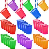 Colar de vidro Shot Glass Cididu, pacote com 36, plástico, 75 ml para festa Colar de vidro Shot Glass Cididu, pacote com 36, plástico, 75 ml para festa