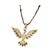 Colar De Zircônia Cúbica Fênix Dourada Para Mulheres E Homens, Joias De Cristal Em Aço Inoxidável Colar De Zircônia Cúbica Fênix Dourada Para Mulheres E Homens, Joias De Cristal Em Aço Inoxidável