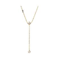 Colar De Zircônia Em Aço Titânio 18k, Luxo Leve, Não Desbota, Corrente De Clavícula De Alta Colar De Zircônia Em Aço Titânio 18k, Luxo Leve, Não Desbota, Corrente De Clavícula De Alta