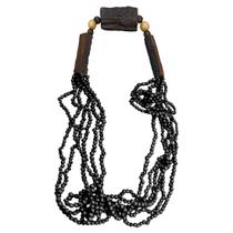 Colar Decorativo de Mesa em Madeira Preta 85cm RAFN0008 BTC