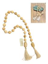 Colar Decorativo Em Madeira Decoração Mesa Adorno Rustico