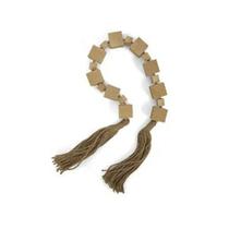 Colar Decorativo em Madeira Quadrada 88 cm - Natural